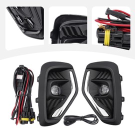 Compatible with 2023 2024 2025 Ford Escape LED Fog Light Assembly Set Left and Right Side with Switch and Wiring Direct Replacement