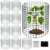 KEOHOLI 10 Packs Plant Protectors Cages from Animals, 12" x