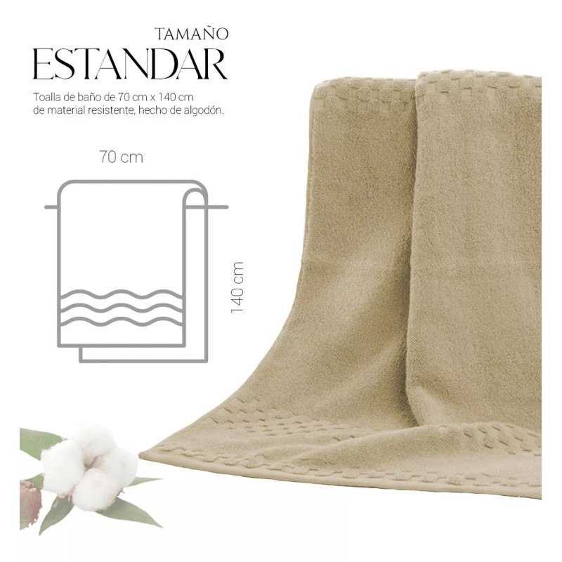 Shendy Vendy Toalla De Baño Grande Completo 100% Algodón Suave