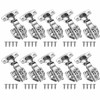 10PCS Stainless Steel Soft Close Cabinet Door Hinges with Screws