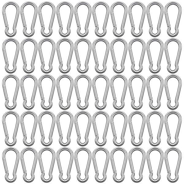 Pack of 20 & 50 Carabiners, 40 x 4 mm
