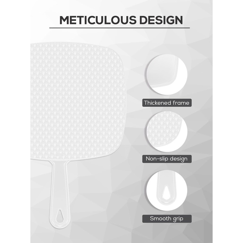 BEFUI Extra Large Handheld Mirror，Hand Salon Mirror with Handle for