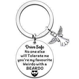 JETTOP Boyfriend Gifts-Valentines Gift for Husband Drive Safe Anniversary Birthday Gifts for Him You're My Favourite Weirdo Beard