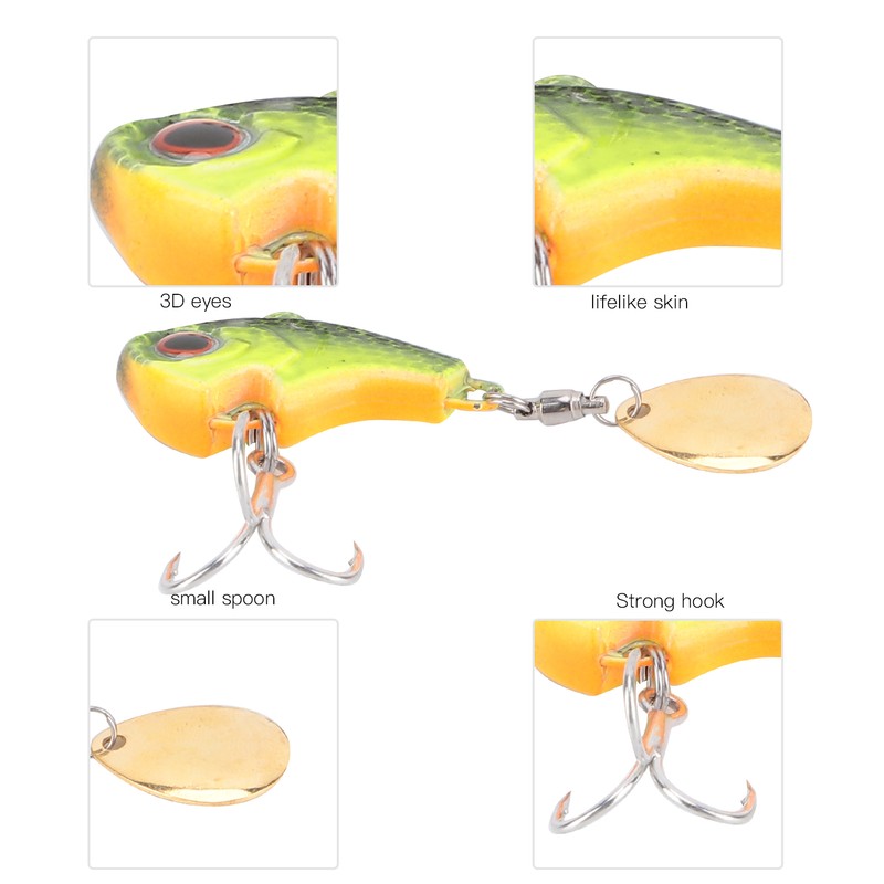 Metal Mini VIB with Spoon Trout Fishing Lure 9g Sinking