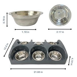 Puppy Feeding System 6 Litter Multiple Dog Bowl Feeder Puppy Feeder Station, Weaning Dish Puppy's Feeding