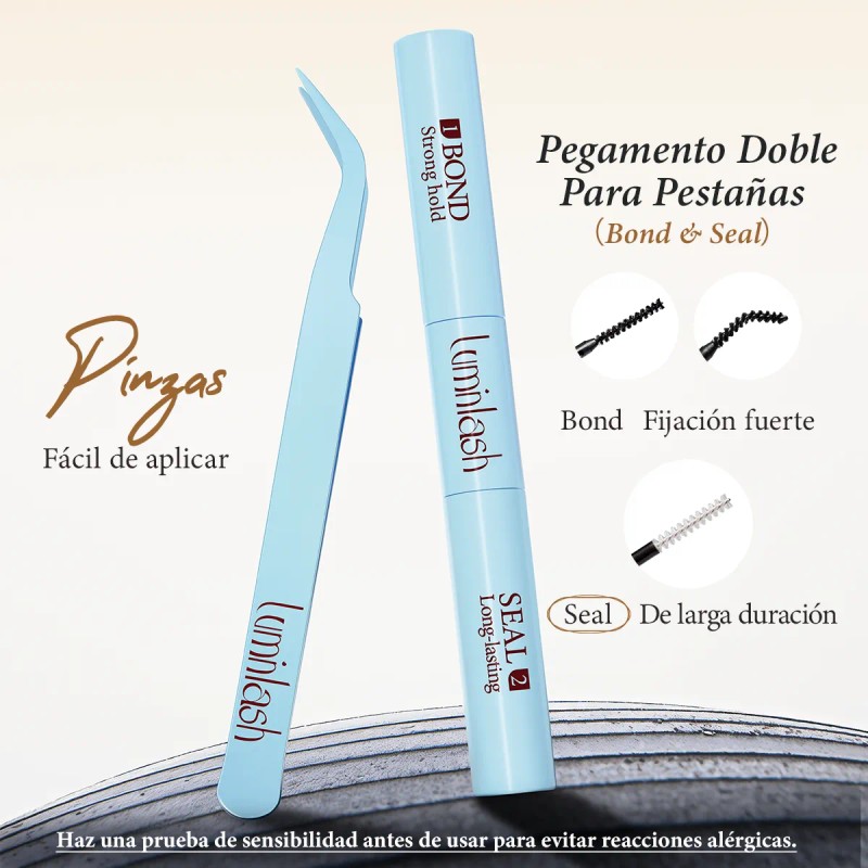 Luminlash Kit Extensiones De Pestañas Con Pegamento Y Pinza