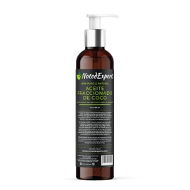 Aceite de Coco Fraccionado 100% puro y natural | Sin rellenos, sin aromas ni químicos | Hidratante de piel y cabello, No grasoso, fácil absorción, Ideal para masaje, aceite portador.