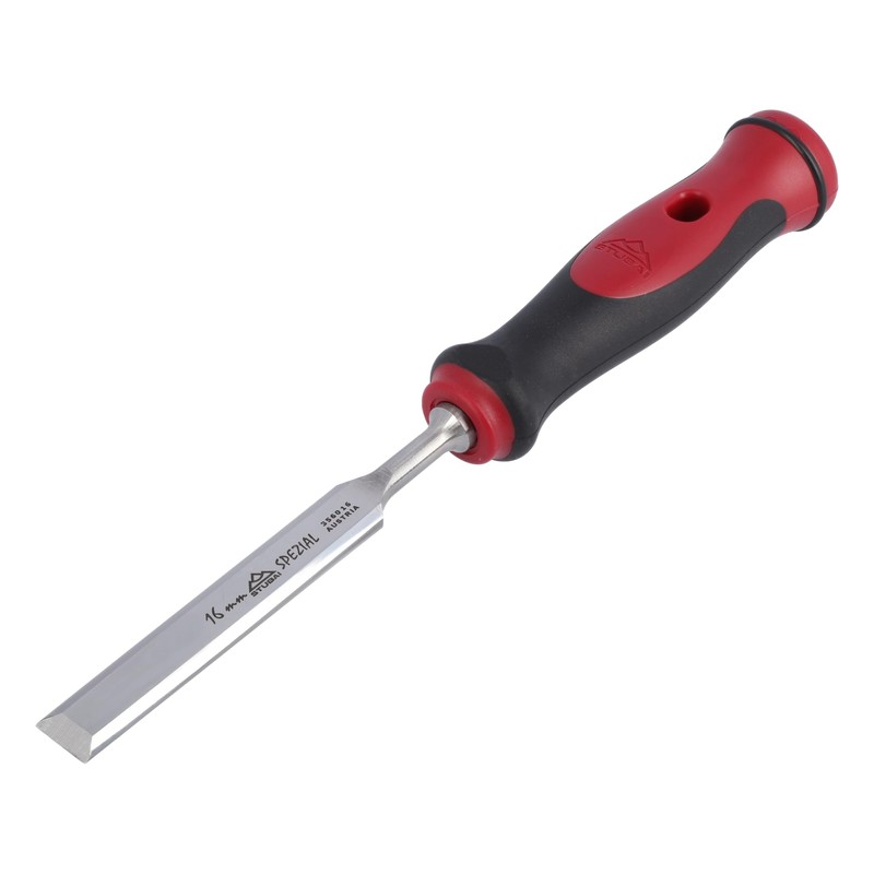 Stubai 356104 "Professional" Special Wood Chisel Set with 2C-Handles, Silver/Red/Black,