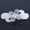 Light Silver/Light Grey Acrylic Crystal '3D Flower' Barrette Hair Clip