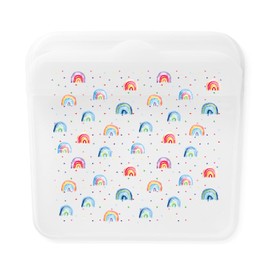 Simple Modern Reusable Sandwich Bags Silicone Food Storage Snack Bag - Plastic Free, Microwave/Freezer/Oven Safe, Sammie 18oz (Sandwich) Pattern: Rainbow Dream