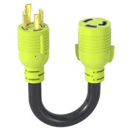 AOWEITOUR NEMA L14-30P to NEMA L6-30R,30 Amp Adapter 4 Prong to 3 Prong Lock Connection,Welder Generator EV Power Conversion Cord,STW 10 Gauge,ETL Listed(1FT)