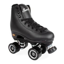 Sure-Grip Fame Indoor Rollerskates (Mens 10 / Womens 11, Black)