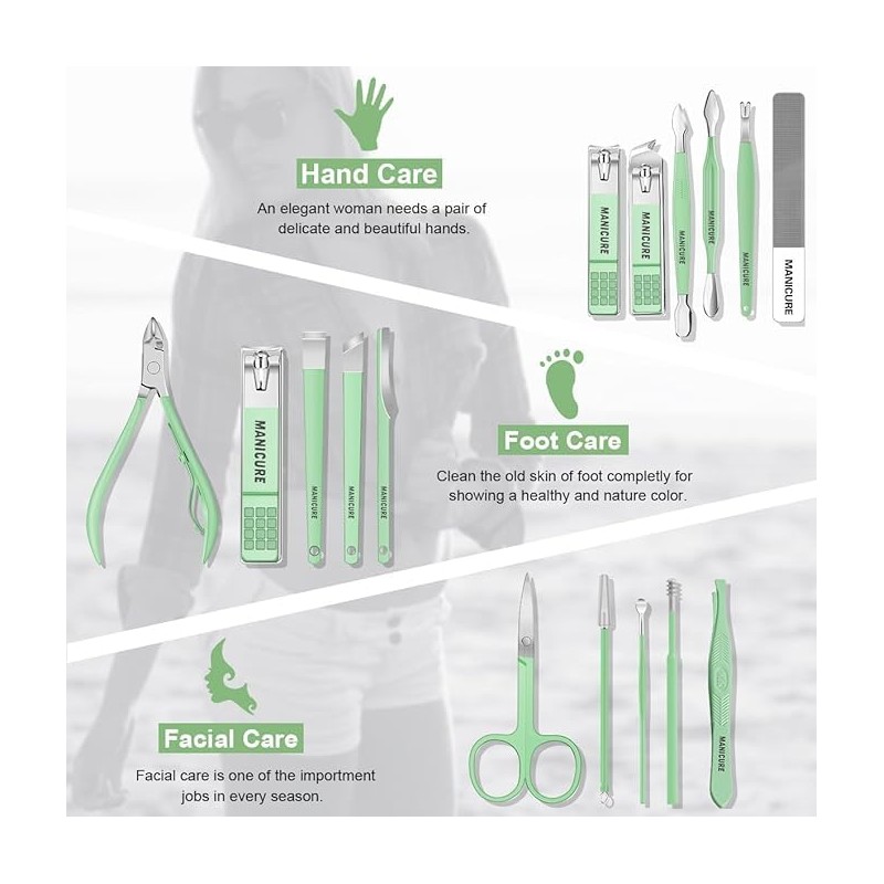 FKLBBLPM Nail art set (green)