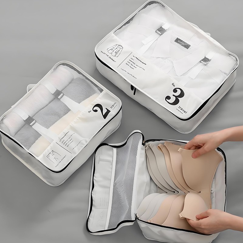 Pack of 3 Packing Cubes Backpack for Suitcases, Suitcase Organiser