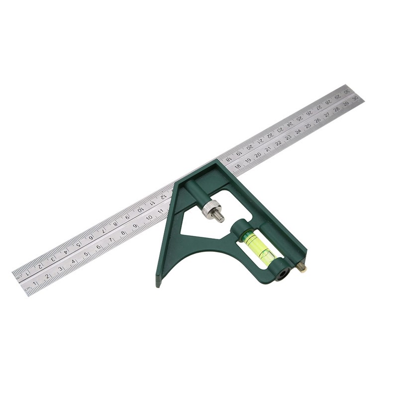 300mm Adjustable Stainless Steel Square Angle Ruler 45/90 Degree with