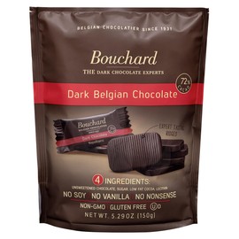 Bouchard Premium Belgian Dark Chocolate with 72% Cacao (5.29 OZ / 150g) (Pack of 3)