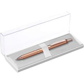 Pentel Energel Metallic Liquid Gel Pen 0.7mm Medium Nib Rose-Gold Barrel Black Ink In a Premium Case (BL407PG-PBOX)