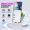 Universal 4-in-1 Wireless Induction Speaker with RGB Light & Phone