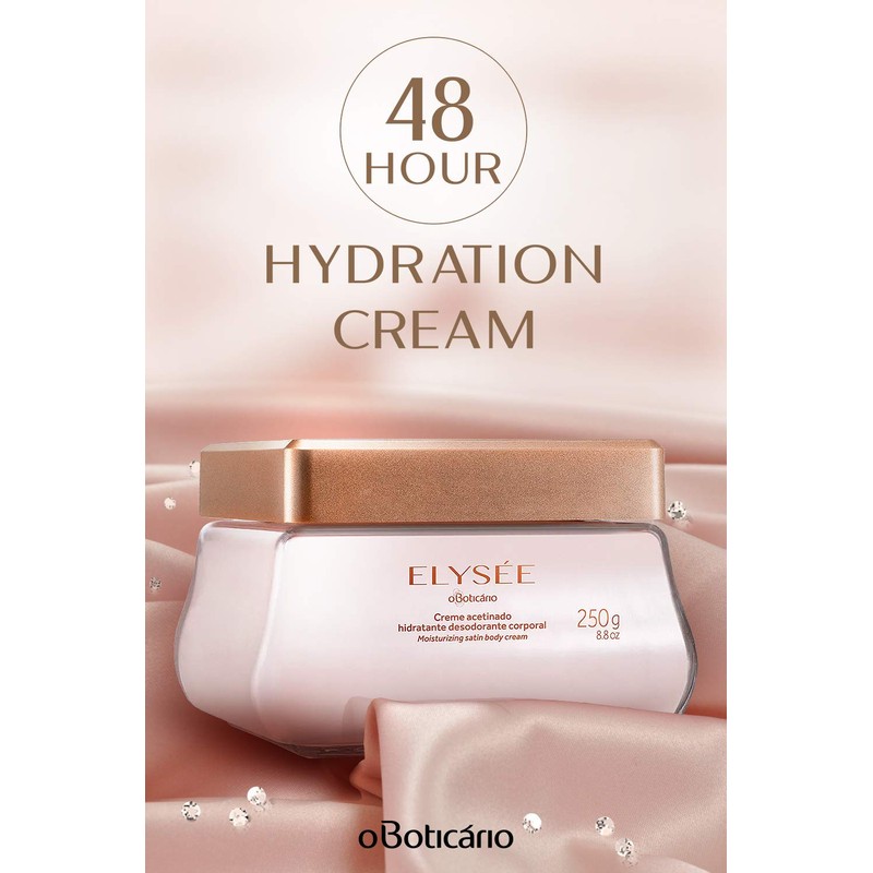 O Boticario Elyse Body Cream, 8.8 oz (250 g)