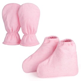 Segbeauty Guantes de Cera de Parafina para Manos y Pies, Manoplas de Spa Calientadas de Parafina Gruesas, Guantes y Calcetines para Cera Caliente Mano Thera-Py Tratamiento Térmico Calentador de Cera M