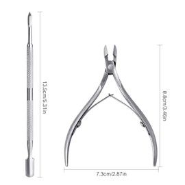 siyuwuro 6Pcs Cuticle Trimmer with Cuticle Pusher, Professional Stainless Steel Dead Skin Cutter, Nail Cuticle Remover Manicure Pedicure Tool Set for Fingernails and Toenails
