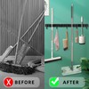 2 Pack Broom Holder Wall Mount, Thickened SUS304 Broom Organizer