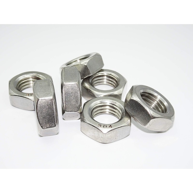 M&B Hexagonal Nuts, 3 Types, Stainless Steel, M6 [30 Pieces]
