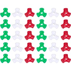 FOMIYES Tri Beads for Crafts, Christmas Tri- Shaped Beads, Plastic Trigeminal Bead Accessories for Christmas 1000pcs (White, Green, Red)