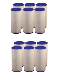 Compatible for FXHSC GE FXHSC, R50-BBSA, Pentek R50-BB, WFHDC3001, And American Plumber W50PEHD, W50PEHDA Whole House 10" x 4.5" Sediment Filter - 12 PACK
