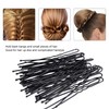200 HAIRGRIPS TRIPLE WAVE BLACK hair grips clips SALON SLIDES