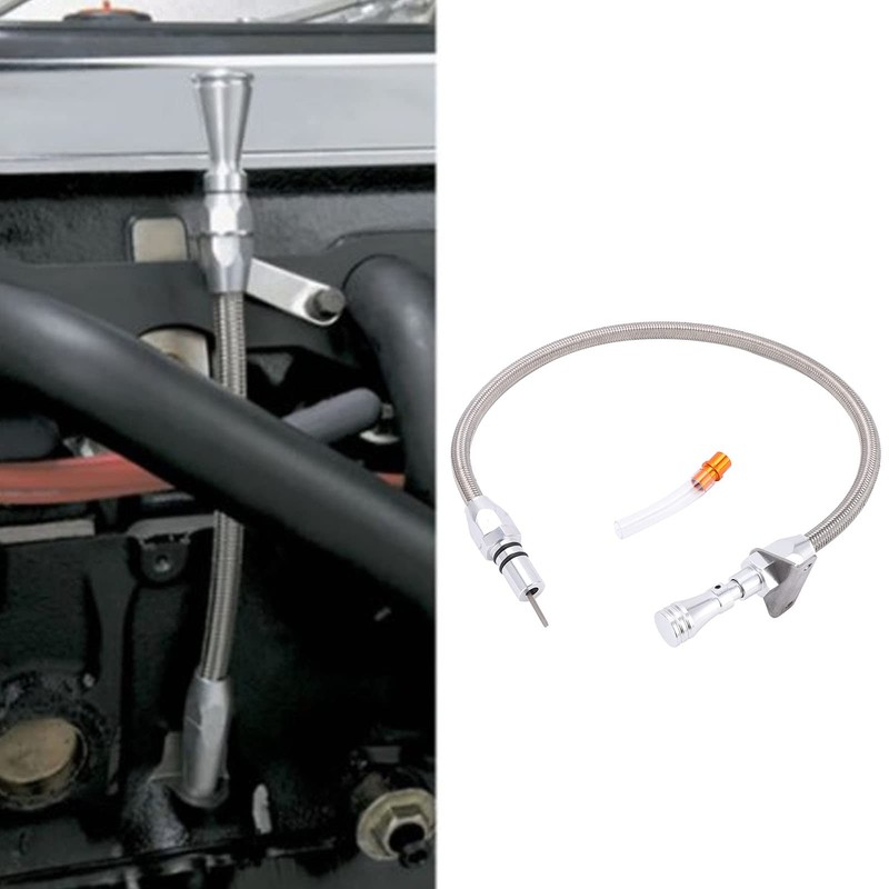 Car Dipstick, Flexible Transmission Dipstick Replacement for GM SBC BBC