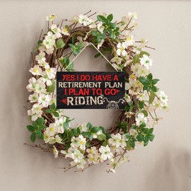 TOMATO FANQIE Motorcycle Sign Man Cave Hanging Plaque Gifts for Dad Grandad Brother Gifts for Men Retirement Keepsake 10" X 5" (US-G076)