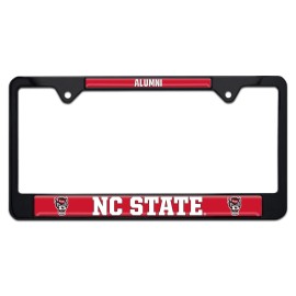 North Carolina NC State Wolfpack Alumni black metal license plate frame