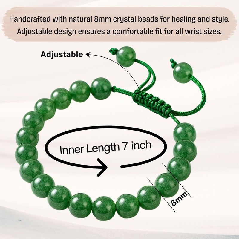 Amazing Gemstone Green Strawberry Quartz Bracelet for Women Men's Gifts