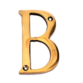 eSplanade - Brass House Hotel Door Name Alphabets - Wall Door Plaque Letter Alphabet - 3" Inches - Golden ("A" Alphabet) ("B" Alphabet-3")