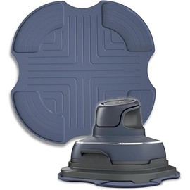 Palksky Air Fryer Trivets Silicone for Ninja Crispi, Hot Pads Potholders for Ninja Crispi Airfryer Accessories, Portable Glass Air Fryer Cooking System Holder, Kitchen Aid (Dark Gray)