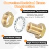 HARFINGTON 4Pcs Brass Bulkhead Fitting NPT 1/8" Female Double Threaded