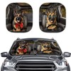 Renewold 2pcs Sunshade for Car Windshield German Shepherds Animal Driving