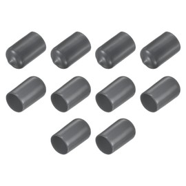 QUARKZMAN Pack of 10 Rubber End Caps 13 mm Rubber Caps Round Protective Caps Bolt Caps Post Cap Rubber Feet Chair Socks Foot Caps Chair Gliders Furniture Gliders for Pipes Table Feet Dark Grey