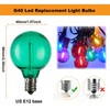 abulber G40 Multicolor Led Outdoor String Light Bulbs,Shatterproof Waterproof, E12