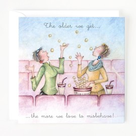 Berni Parker Ladies Birthday Card - The older we get.the more we love to misbehave