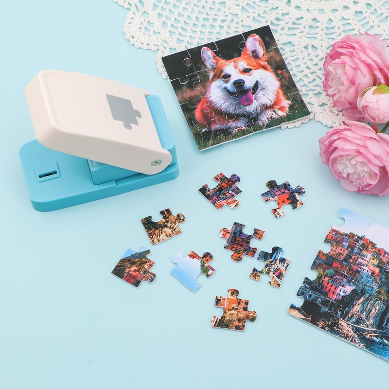OTCRAFT Puzzle Maker Machine Cutter,Blue Jigsaw Puzzle Making Machine with