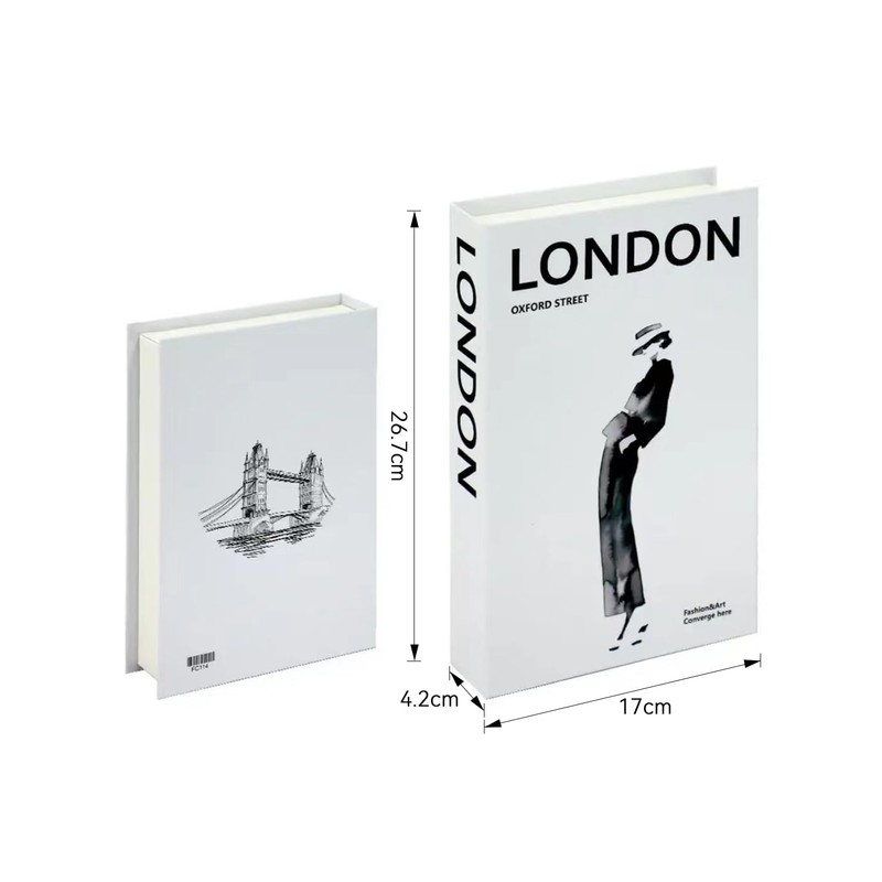 Gwezmxs Decorative Book Box Storage, Fake Books, Dummy Book Storage