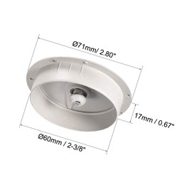 uxcell Cable Hole Cover, 2-3/8" Plastic Desk Wire Cord Cable Grommets Hole Cover for Office PC Desk Cable Cord Organizer, 5Pcs Gray