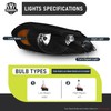 ROADEAL Headlights W/Bulbs for 2006-2013 Chevy Impala, 2006-2007 Chevy Monte