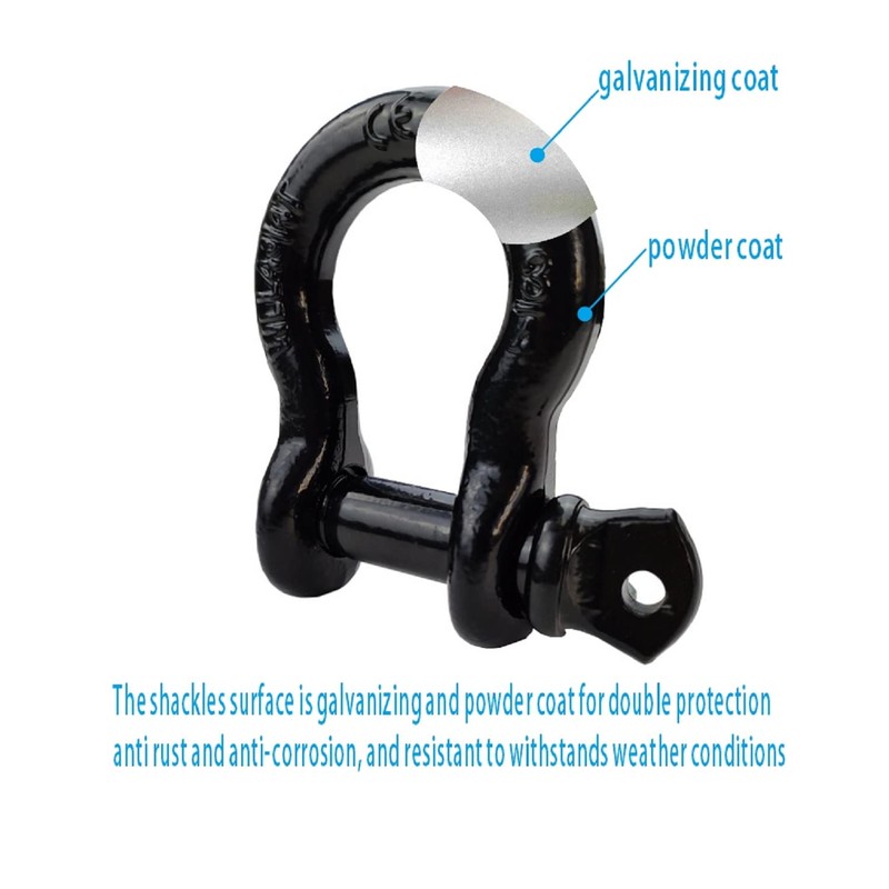ESKEAR Shackles 3/4" D Ring Shackles Heavy Duty Forged Steel