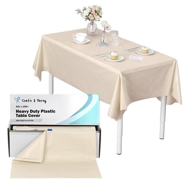 Craft And Party, 54 in x 100 feet Plastic Table