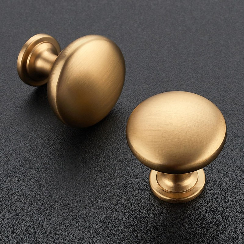 Ravinte 30 Pack Champagne Bronze Round Zinc Cabinet Knobs for