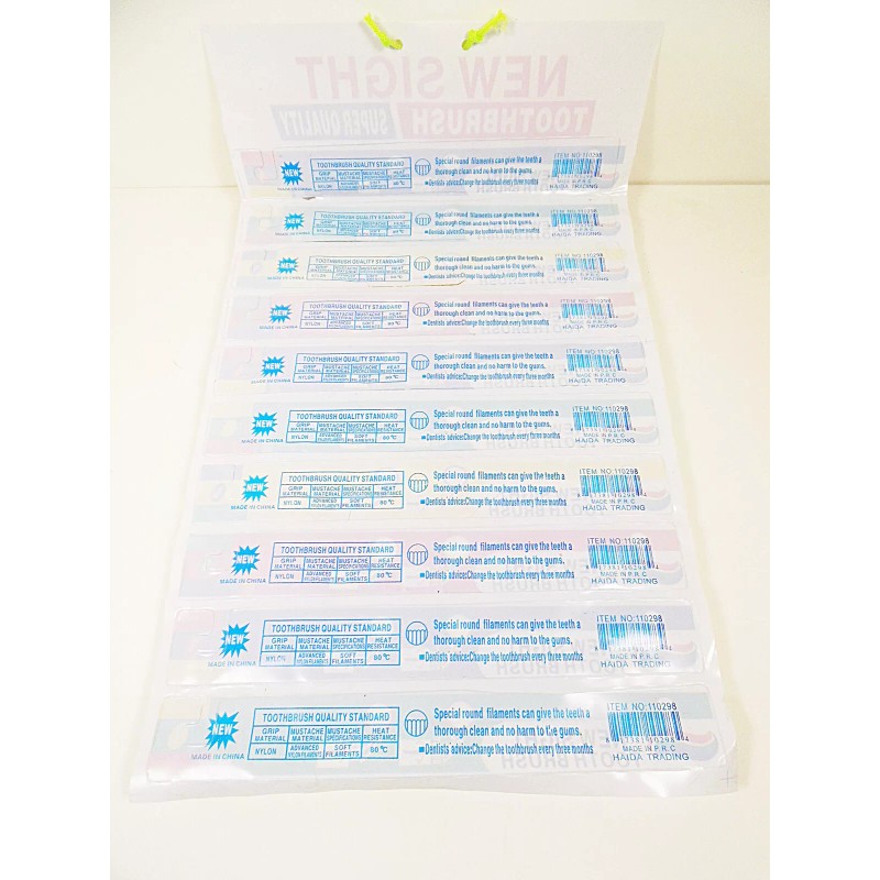 New Sight 10 Toothbrushes Soft Nylon Bristles Bristle Tooth Brush