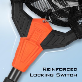 KastKing Pontus Fish Landing Net Combo, Foldable, Extendable, Lightweight & Strong Fish Landing Net with with Built in Length Scale, Fish Lip Gripper and Hook Remover, Fishing Gifts for Men